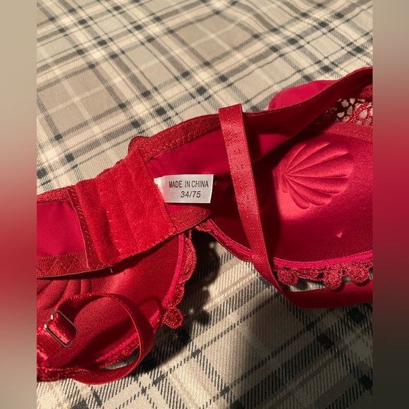 MADE IN CHINA bra for women size 34/75 like new color Wine - Picture 8 of 8